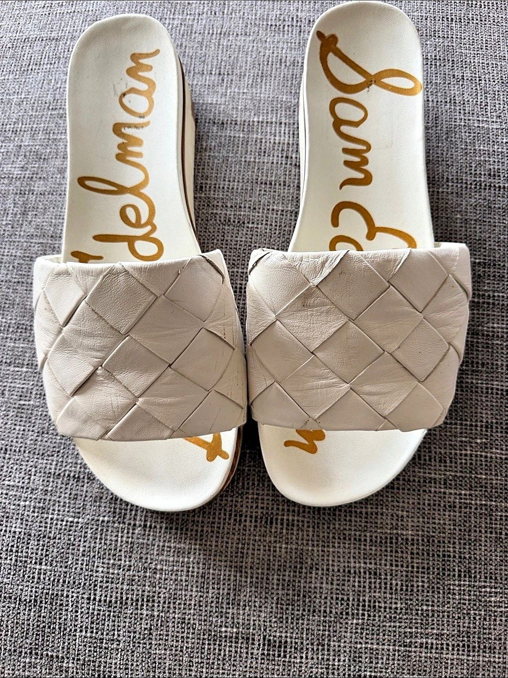 Sam Edelman Waylon Weave Slide Sandal Woven White US 11